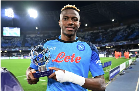 Victor Osimhen on Song in Napoli